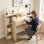 Scrivania PC Moderna Aosom 3 Ripiani Legno 100x40x90 cm