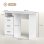 Scrivania Moderna in Legno Aosom con 3 Cassetti e Ripiano Aperto 100x40x75 cm Bianco e Marrone