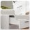 Scrivania Moderna in Legno Aosom con 3 Cassetti e Ripiano Aperto 100x40x75 cm Bianco e Marrone