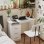Scrivania Moderna in Legno Aosom con 3 Cassetti e Ripiano Aperto 100x40x75 cm Bianco e Marrone