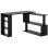 Scrivania angolare con piano girevole a 360° e 5 ripiani, 120x110x74,5 cm, Nero