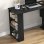 Scrivania angolare con piano girevole a 360° e 5 ripiani, 120x110x74,5 cm, Nero