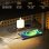 Scrivania Aosom reversibile con prese elettriche, luci LED RGB e supporto monitor