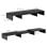Aosom Supporto Monitor in MDF Regolabile 80-117 cm per Scrivania Nero Max 15Kg