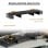 Aosom Supporto Monitor in MDF Regolabile 80-117 cm per Scrivania Nero Max 15Kg