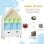 Libreria Aosom 82x30x126cm Bianco Azzurro Rosa