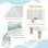 Libreria Aosom 82x30x126cm Bianco Azzurro Rosa