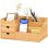 Aosom Organizzatore Scrivania Bambù 2 Cassetti 7 Scomparti 33x20.5x15.5 cm