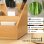 Aosom Organizzatore Scrivania Bambù 2 Cassetti 7 Scomparti 33x20.5x15.5 cm