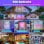 Rideau lumineux intelligent OVO DIY 400 LED RGB contrôle application