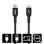 Cable Akashi ALTCABLITCBLK USB-C para Lightning reforçado