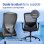 Chaise de bureau IGGUAL Ergoline EN1335 avec base à 5 roulettes et réglage hauteur