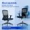 Chaise de bureau IGGUAL Ergoline EN1335 avec base à 5 roulettes et réglage hauteur