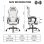 Chaise Gaming Rolipo W3490-6072-WG Reposapies Cuir Proteine Respirant