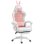 Silla Gaming Rolipo Rosa Ergonómica Orejas Conejo Reclinable 120 kg