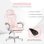 Chaise gaming Rolipo 921-773V00PK Ergonomique Rose Repos-pieds