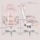 Chaise gaming Rolipo 921-773V00PK Ergonomique Rose Repos-pieds