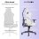 Silla Gaming Ergonómica Rolipo KORNOX Tela Ajustable Blanca/Morada