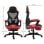 Sedia Gaming Rolipo 921-233 Reclinabile 135° Poggiapiedi Regolabile Nero/Rosso