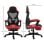 Sedia Gaming Rolipo 921-233 Reclinabile 135° Poggiapiedi Regolabile Nero/Rosso