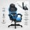 Ergonomischer Gaming-Stuhl Rolipo W3490-6073-BB Verstellbare Fusstütze
