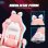 Silla Gaming Rolipo Rosa Ergonómica con Orejas de Gato