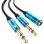 Splitter Dam Electronics Minijack Weiblich zu Doppel Männlich Mikrofon und Lautsprecher