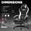 Sedia da gaming GTPLAYER Ergonomica con lombare e schiena ampia - Tessuto Nero