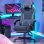 Silla Gaming GTPLAYER Ergonómica Soporte Lumbar Respaldo Ancho 150kg Tela Azul Oscuro