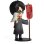 Figura Harry Potter Con Hedwig Y Estandarte Gryffindor 15 Cms