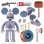 Figura Robot Pica (itchy) Los Simpsons Articulada 18 Cms