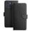 Custodia folio Avizar in pelle nera con supporto e porta carte per Motorola Moto G86
