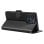 Custodia folio Avizar in pelle nera con supporto e porta carte per Motorola Moto G86