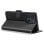 Custodia folio Avizar in pelle nera con supporto e porta carte per Motorola Moto G86