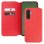 Capa Avizar em couro sintético vermelho com porta-cartões e suporte para Samsung Galaxy A56 5G