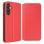 Capa Avizar em couro sintético vermelho com porta-cartões e suporte para Samsung Galaxy A56 5G