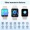 Blackview Smartwatch Bluetooth 5.3 1,85" Gris Correa S/M