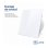 Extractor de Baño Ultraplano Bilake 14W 100mm Frontal de Cristal Blanco Silencioso Clapeta Antirretorno