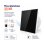 Extractor de Baño Ultraplano Bilake Cristal Negro 14W 100mm 80 m³/h Ultra Silencioso Clapeta Antirretorno