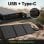 Panel Solar Lionshee 30W 2 Puertos USB y Type-C Plegable IP67