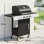 Barbacoa de gas Welltin 3 quemadores 8,1 kW hierro fundido armario ruedas