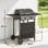 Barbacoa de Gas Welltin 2 Quemadores 5 kW con Termómetro y Ruedas