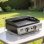 Barbacoa de gas portátil Welltin 2 quemadores 5kW plancha y rejilla negra