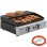 Barbacoa de gas portátil Welltin 2 quemadores 5kW plancha y rejilla negra