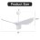 Ventilatore da Soffitto Welltin EU-KBS-38K009-WH-DC-WD-WH 96cm Motore DC Silenzioso 6 Velocità Telecomando