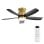 Deckenventilator mit Licht Welltin EU-KBS-42K030-BG-DC-ABS-BK 42'' 6 Stufen DC Motor Leise Fernbedienung