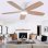 Ventoinha de Teto com Luz Welltin EU42WH-5028WH-1L 42" Motor DC Silencioso 6 Velocidades Comando
