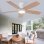 Ventoinha de Teto com Luz Welltin EU42WH-5028WH-1L 42" Motor DC Silencioso 6 Velocidades Comando