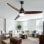 Deckenventilator mit Licht Welltin EU56SHT-1689BK-1LT 56'' DC Motor Leise 6 Stufen Fernbedienung