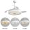 Deckenventilator mit Licht Welltin EU-KBS-Y42202 32W 107cm 6 Stufen Einklappbare Flügel Bluetooth RGB Fernbedienung